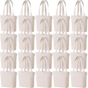 1083 Inch Canvas Tote Bags for Kids - Mini Gift Bags for Painting & Crafts