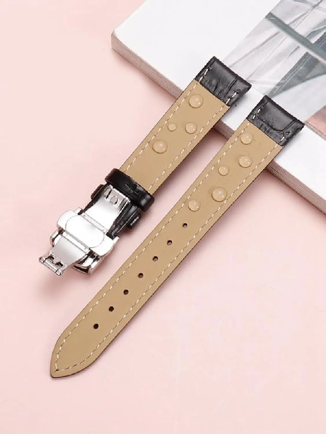 12-22mm Watch Strap White Leather for Women