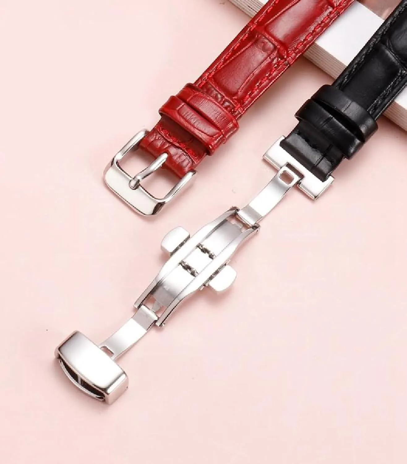 12-22mm Watch Strap White Leather for Women