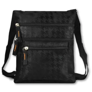 19.5*22.5cm Black and Brown 2 Color Fashion Denim Thread Pattern Bag Men Men's travel bags Purse QQ1895