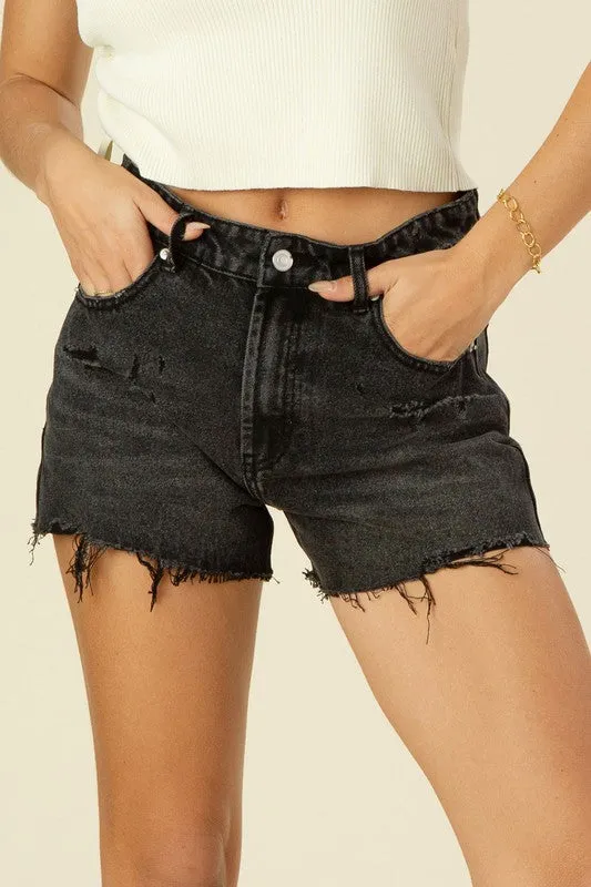 2092 DISTRESSED DENIM SHORTS
