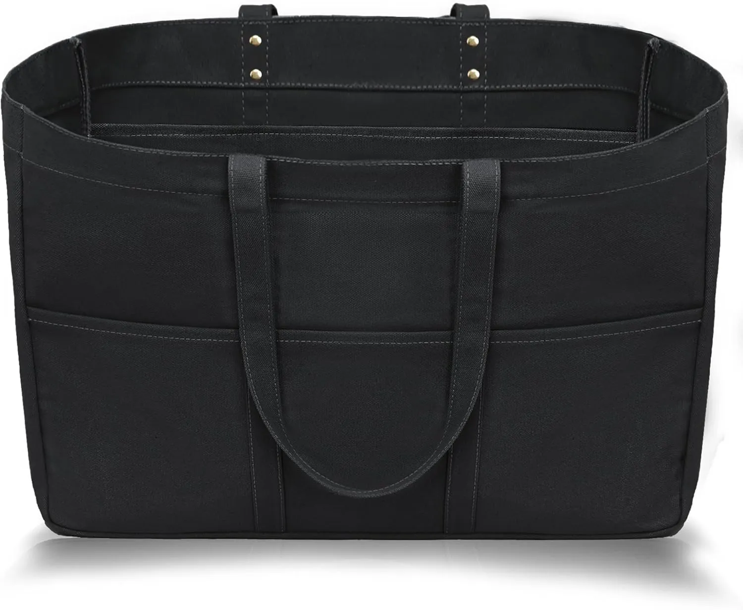 21.6" Large Canvas Tote Bag for Women with Multi-pockets and Laptop Sleeve Utility Tote Bag Big Everything Bags