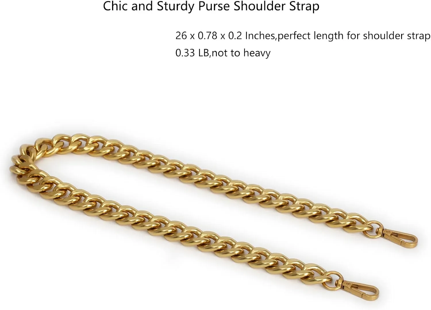 26 Inch Chic Metal Purse Chain Strap Handle Shoulder Strap Replacement Charms for Bag Handbags