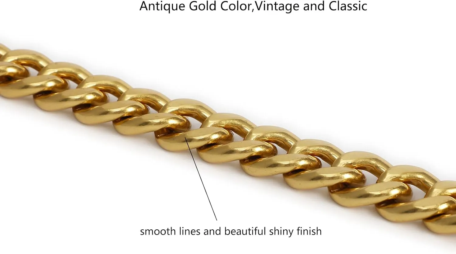 26 Inch Chic Metal Purse Chain Strap Handle Shoulder Strap Replacement Charms for Bag Handbags