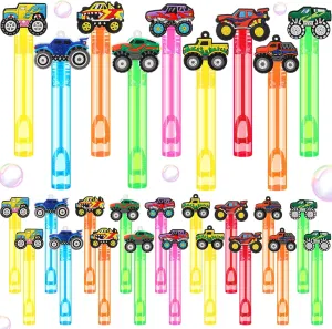 27 Pcs Mini Truck Wands Truck Party Favors 0.2 oz Excavator Digger Party Bubble Maker Classroom Prizes Goodie Bags Stuffer for Birthday Supplies Gift