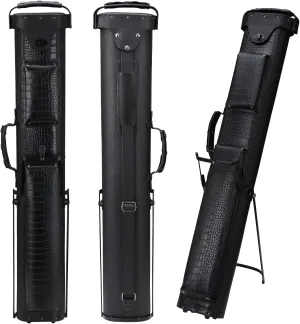2x4 Pool Cue Case, Hard Pool Cue Case, Billiard Cue Case with Stand, Billiards Accessories Holds 2 Cue Butt and 4 Cue Shafts