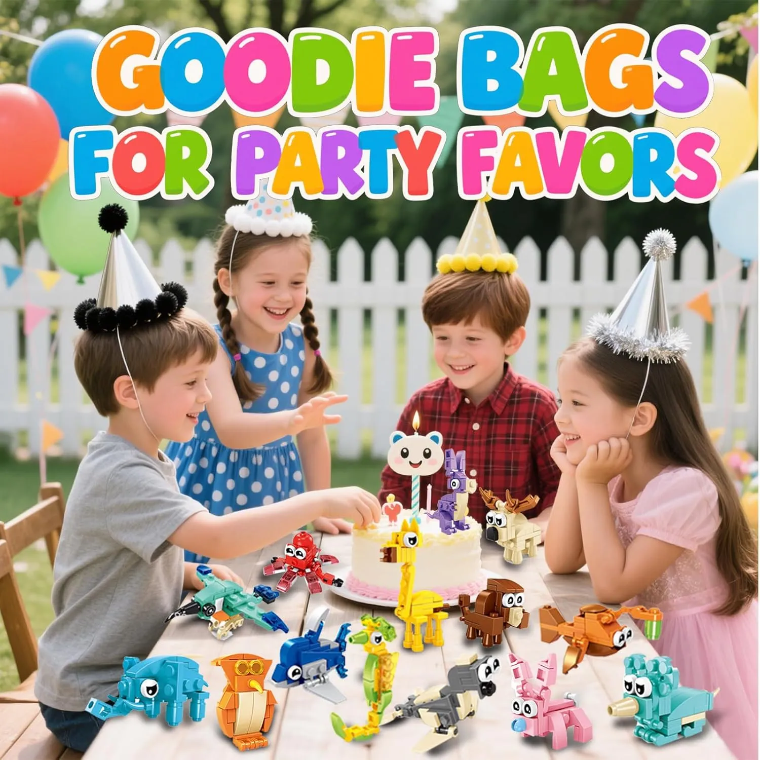 30 Pack Bulk Party Favors for Kids – Mini Ocean Animal Building Blocks Toys Set Compatible with Major Brands,Birthday,Bag Fillers Easter,Christmas,Valentine's Day Gifts for Boys Girls Ages 6-12