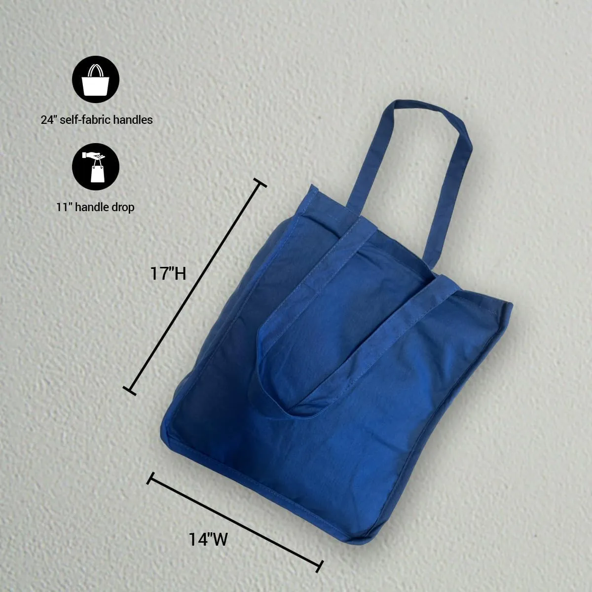 5 | 6 | 12 | 24 | 48 | 192 | 100% Heavy Cotton Canvas 27L Jumbo Shopping Gusset Tote Bag