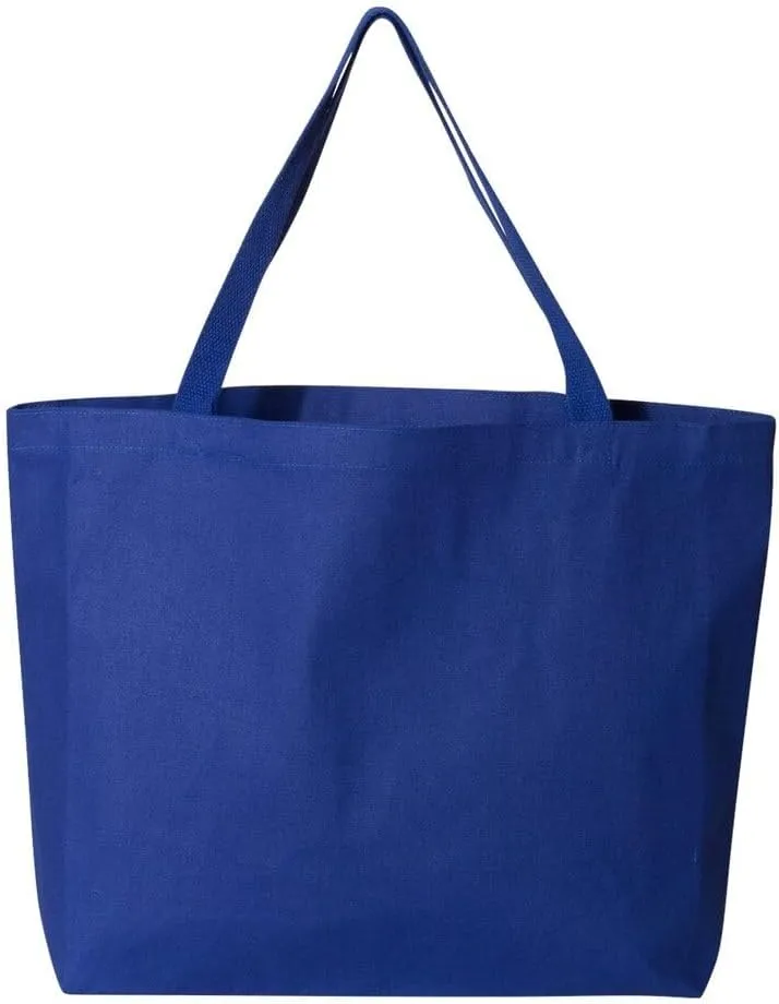5 | 6 | 12 | 24 | 48 | 192 Isabella Blank Cotton Canvas Large Reusable Grocery Tote Bags