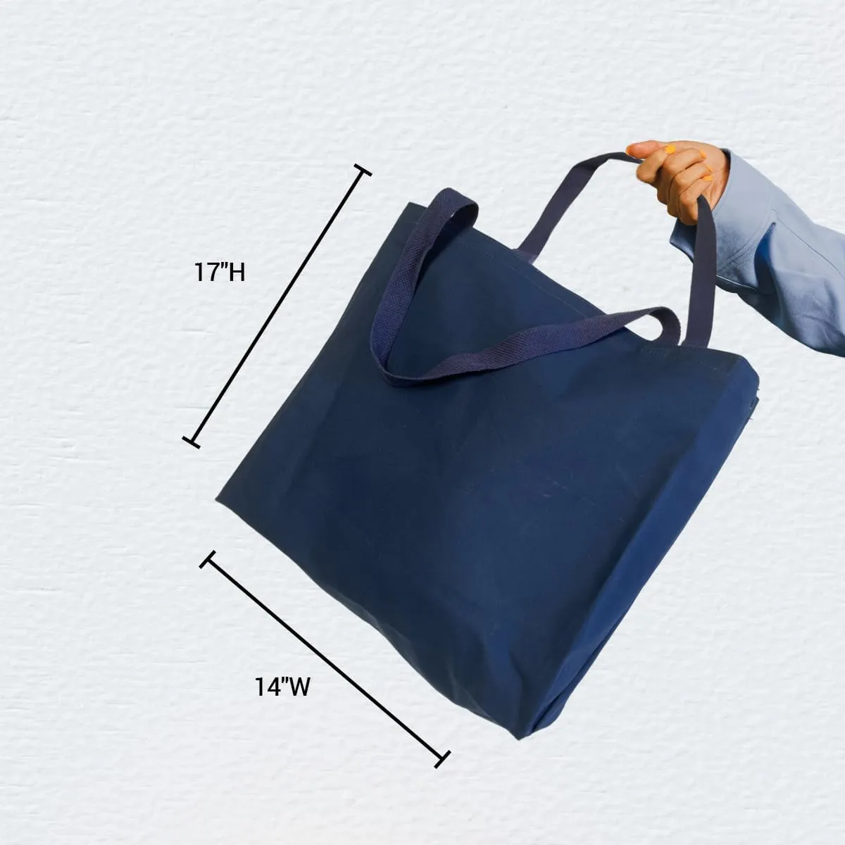 5 | 6 | 12 | 24 | 48 | 192 Isabella Blank Cotton Canvas Large Reusable Grocery Tote Bags