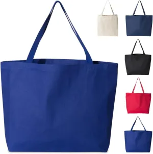 5 | 6 | 12 | 24 | 48 | 192 Isabella Blank Cotton Canvas Large Reusable Grocery Tote Bags