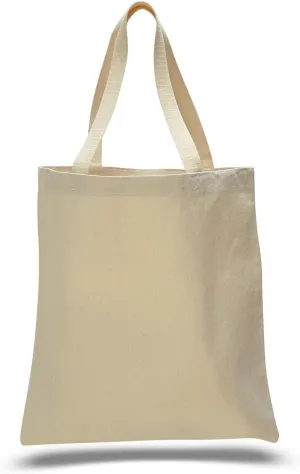 5 Pack Promotional Priced Heavy Cotton Canvas Shopping Blank Tote Bag Art Craft