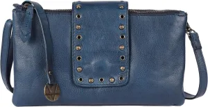 9.5 inch Genuine Italian Leather Boho Studded Crossbody Sling Bag - Stylish, Durable, & Perfect for Everyday Use for women