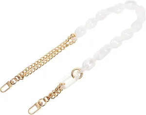 ABOOFAN 1pc Acrylic Bag Chain Leather Bag Strap Leather Purses Shoulder Chain Strap Shoulder Bag Strap Acrylic Shoulder Strap White Leather Purse White Wallet Replace Handle Hardware