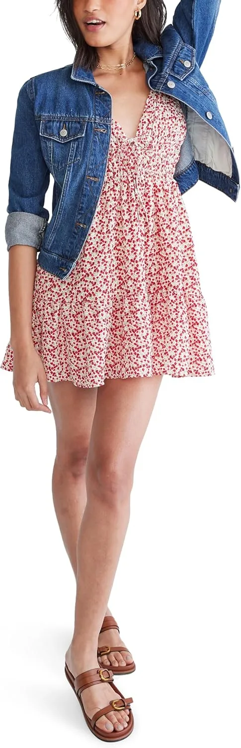 AEROPOSTALE Women's Floral V-Neck Babydoll Dress