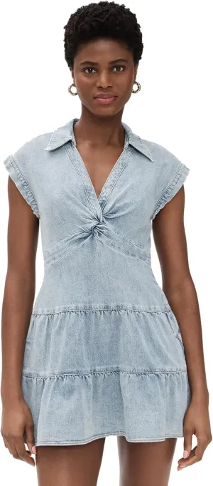 alice   olivia Women's Mila Deep V Twist Front Mini Dress