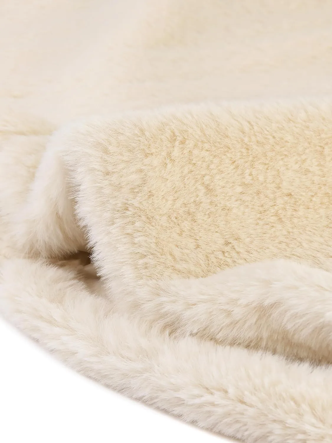 Allegra K Women's Faux Fur Coat Lapel Warm Overcoat Winter Open Front Fluffy Jackets