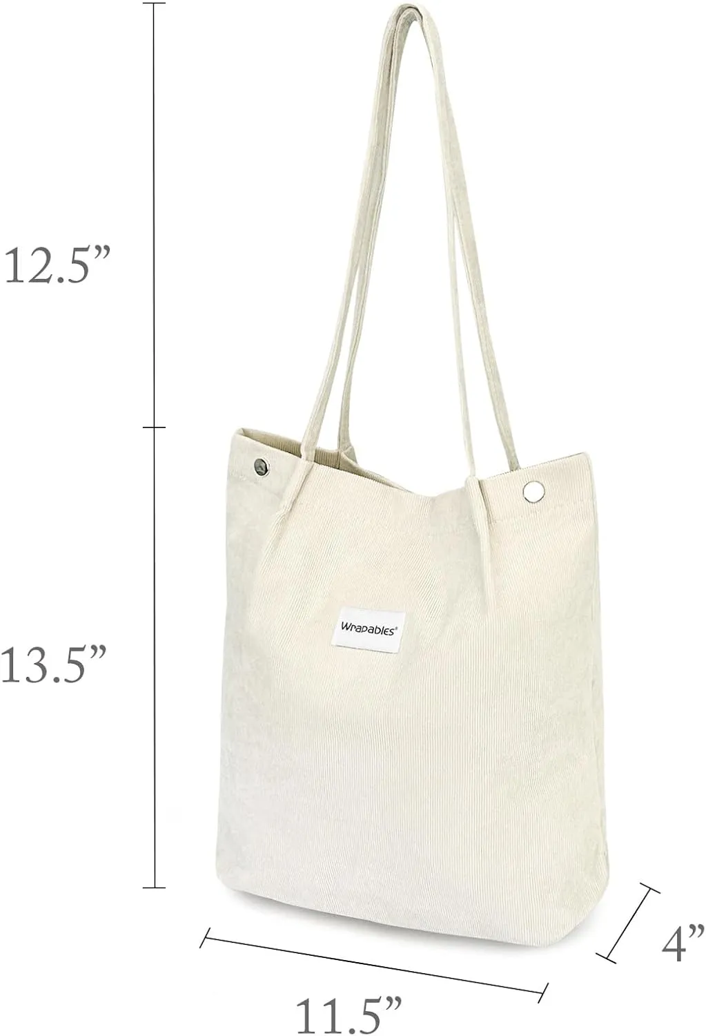 allydrew Corduroy Tote Bag, Casual Everyday Shoulder Handbag