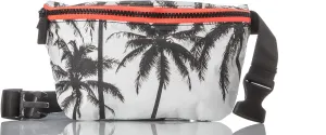 ALOHA Collection Kalapana Mini Hip Pack, Lightweight, Packable, & Splash-Proof - Durable, Washable, & Reusable Fanny Pack for Gym, Beach & Travel, Easy to Clean Material (8.5" x 3.75")