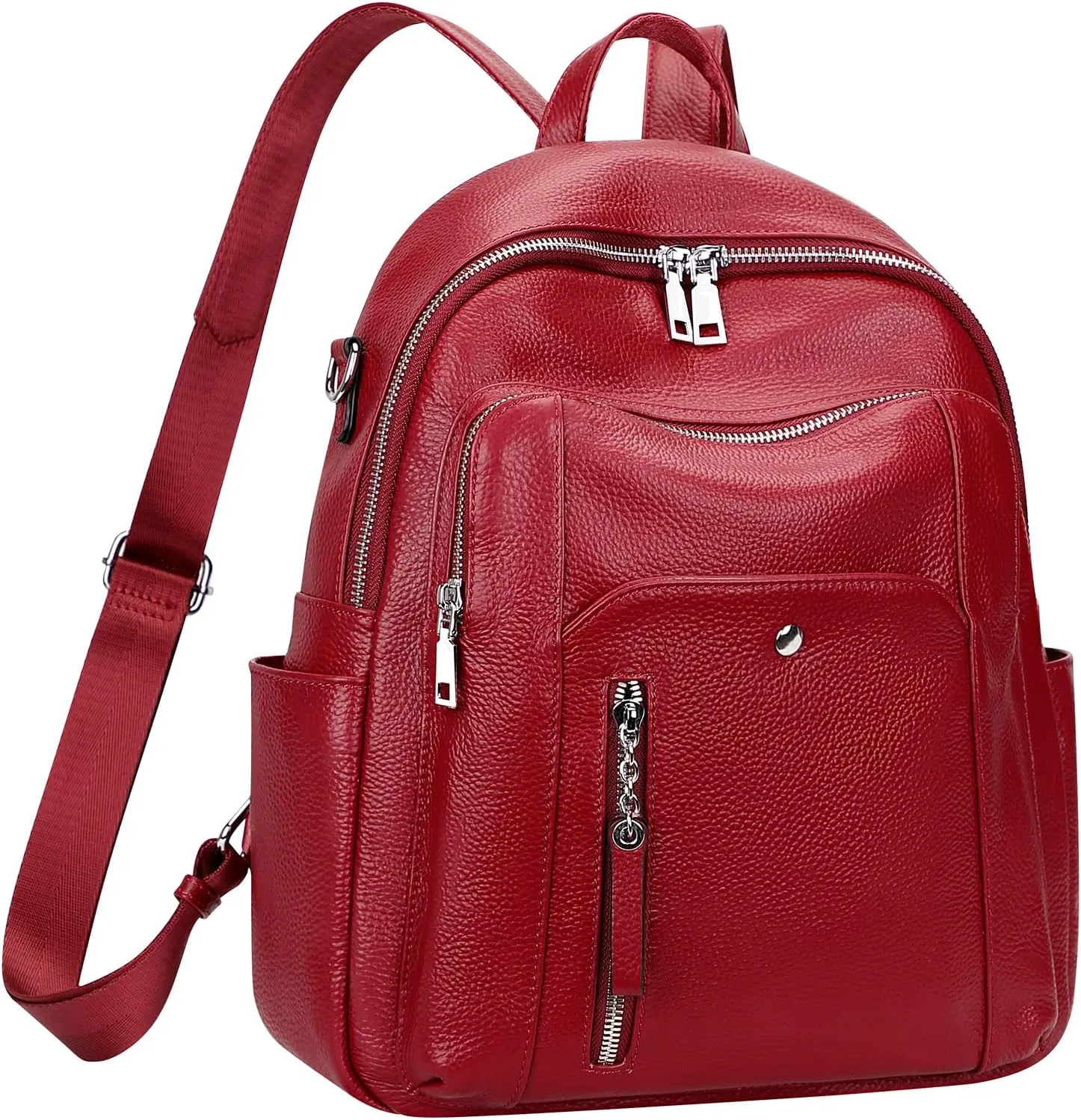 ALTOSY Fashion Genuine Leather Backpack Purse for Women Shoulder Bag Casual Daypack Medium