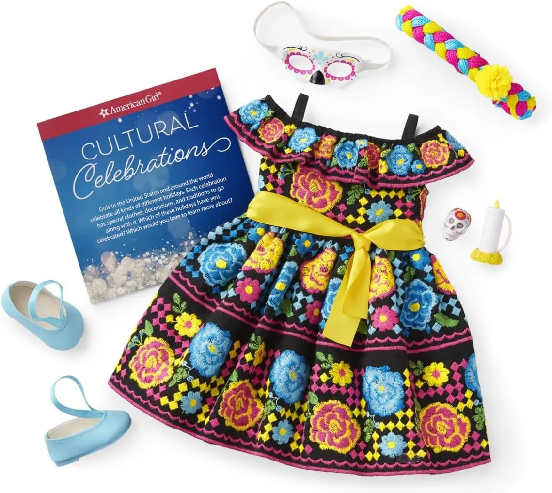 American Girl Truly Me Día de Muertos Celebration Outfit for 18-inch Dolls (Doll Sold Seperately)