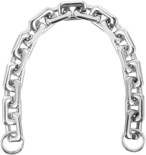 Angoily Single-Shoulder Bag Chain Women Bag Chain Accessory Handle Silver Chunky Link