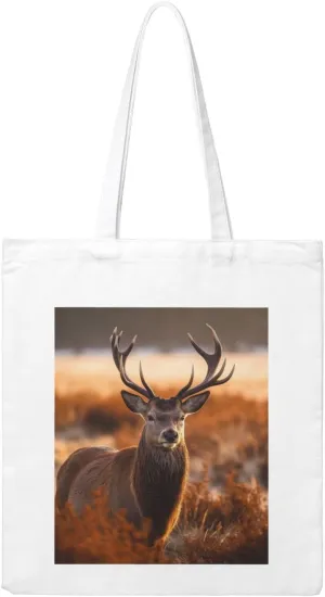 Antler Red Deer Large Canvas Tote Bag Cute Travel Shoulder Bag Reusable Washable Shopping Grocery Bags For Women Men