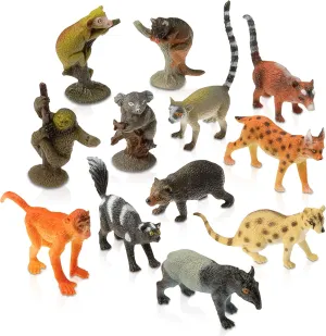 ArtCreativity Rainforest Figurines Toys Set - 12 Pack - Mini Plastic Jungle Rain Forest Figures for Kids and Toddlers - Birthday Party Favors, Giveaways, Goody Bag Fillers, for Boys and Girls