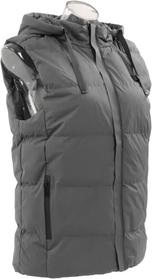 AUNMAS Heated Vest, Carbon Fiber Heating Vest Constant Heating Hooded Lightweight 3 Heating Levels USB for Winter (Grey)