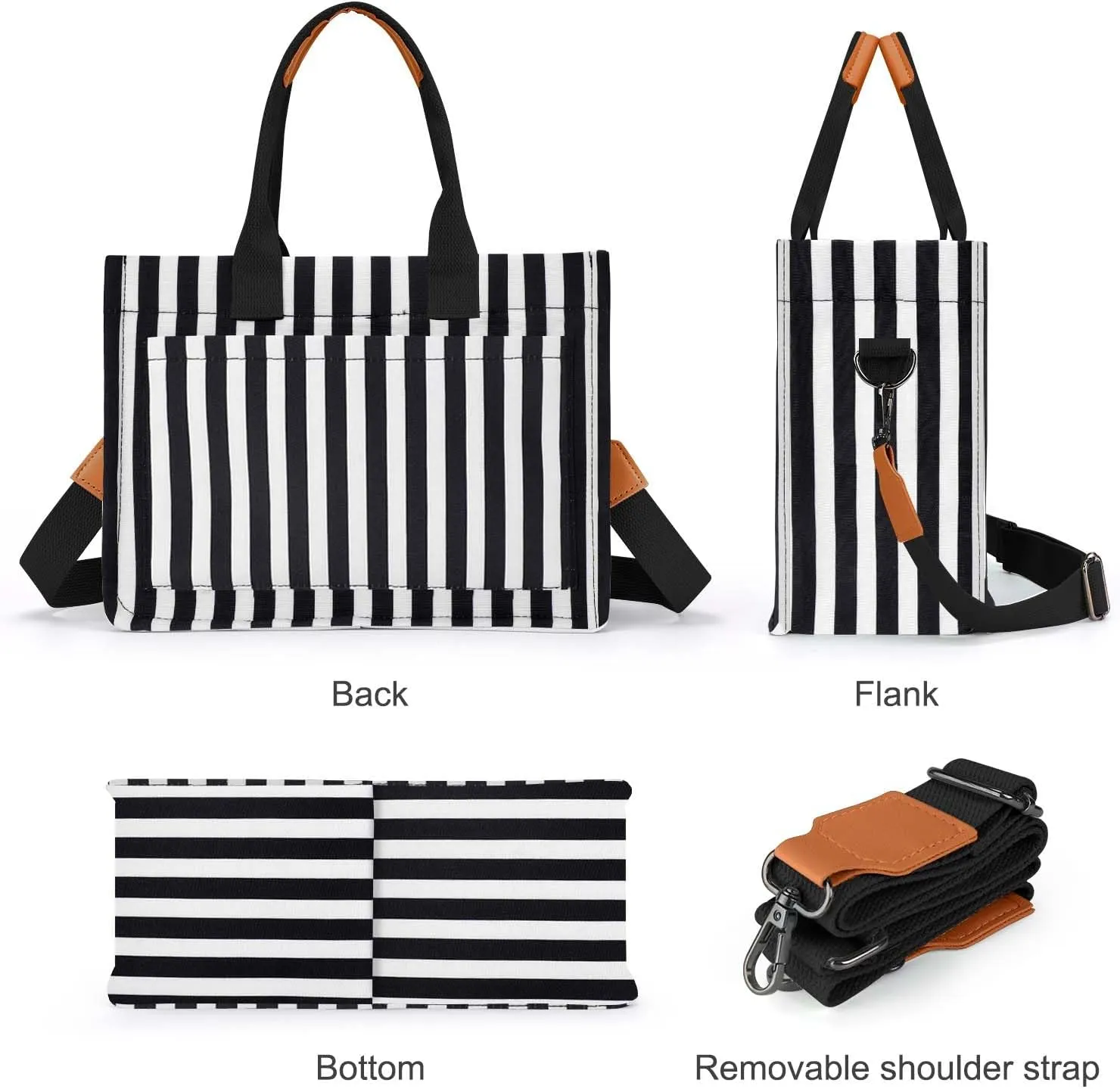 Ayieyill Canvas Tote Bag for Women with Pockets Crossbody Bag Tote Shoulder Handbags Casual Work Bags Everything Tote Bag