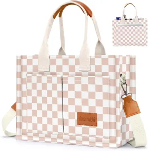 Ayieyill Canvas Tote Bag for Women with Pockets Crossbody Bag Tote Shoulder Handbags Casual Work Bags Everything Tote Bag