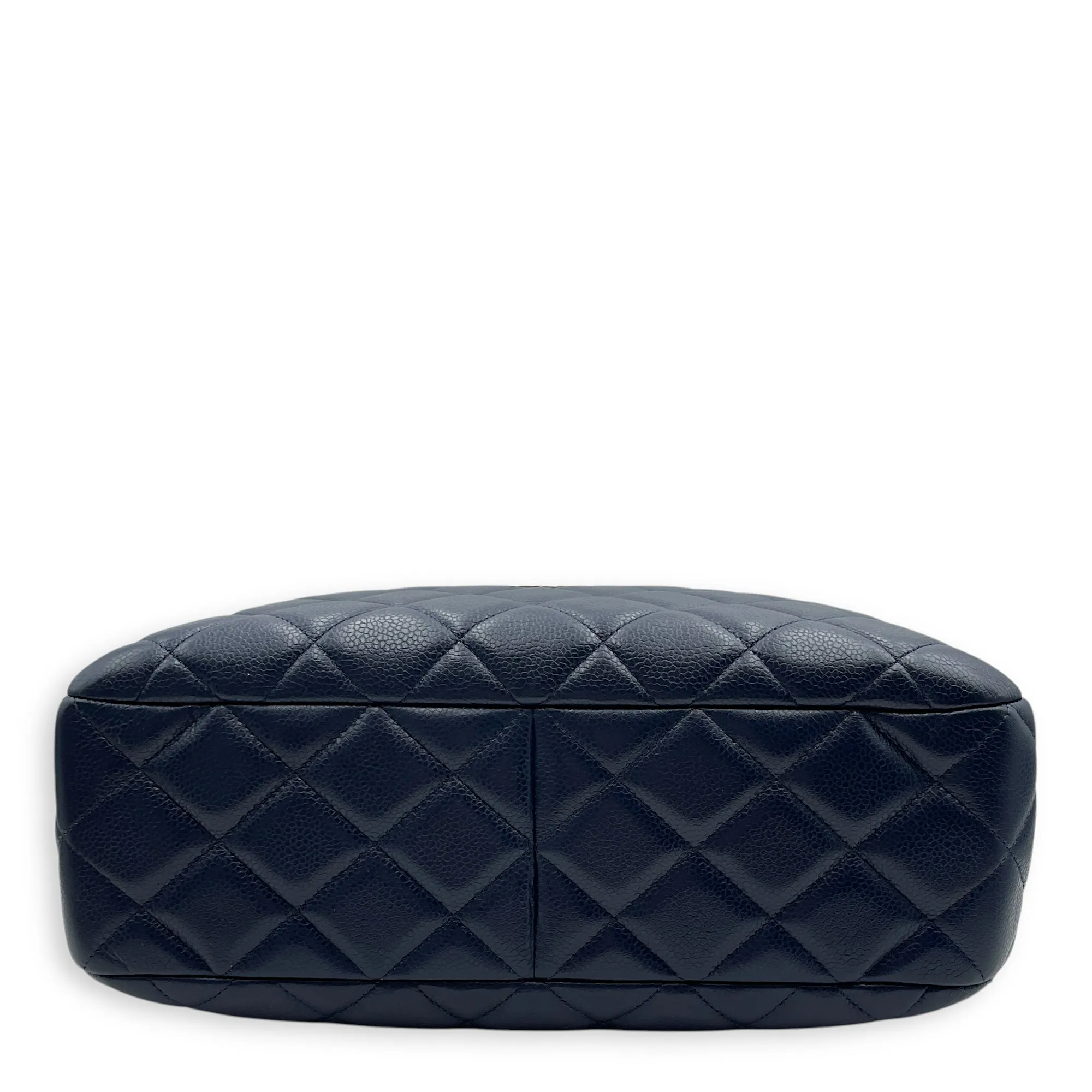 Bag Quilted Silver Bag Ending soon hardware Cc in Caviar Top-rated 30x22x9cm Shoulder Leather, Navy Blue Camera