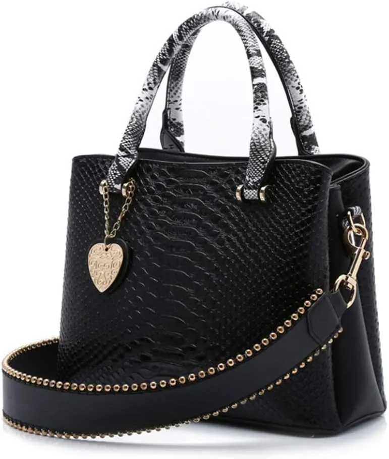 Bag Strap-Replacement Crossbody Bag Purse Faux Leather-Strap Shoulder Bead Replacement-Strap For Handbag Black(Gold Bead)