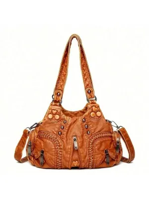 BagForLove - Elegant PU Leather Satchel Handbag for Ladies