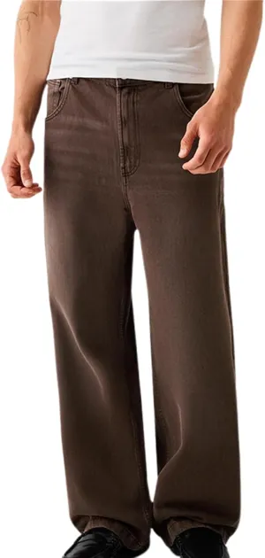 Baggy Jeans for Men Streetwear Hip Hop Vintage Wide Leg Loose Fit Denim Pants Skater Distressed Jeans Trousers