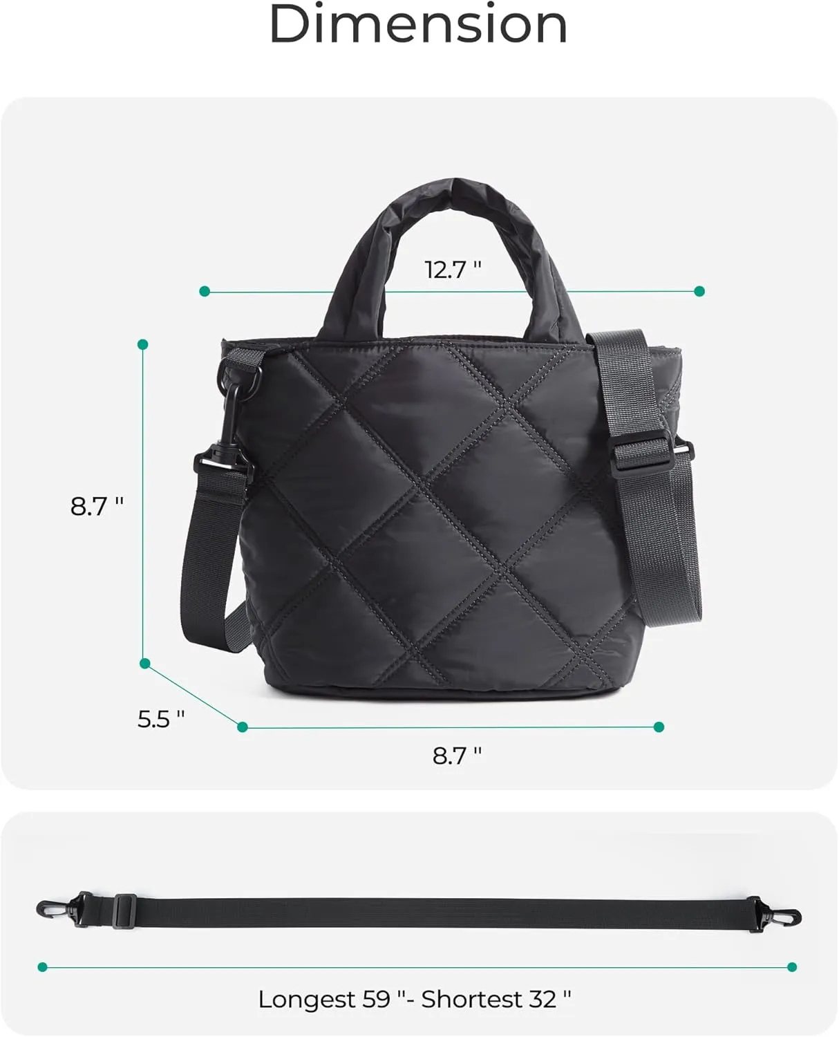 BAGSMART Small Crossbody Bags for Women, Lightweight Mini Crossbody Purses for Women, Tote Handbags for Daily Use,Travel