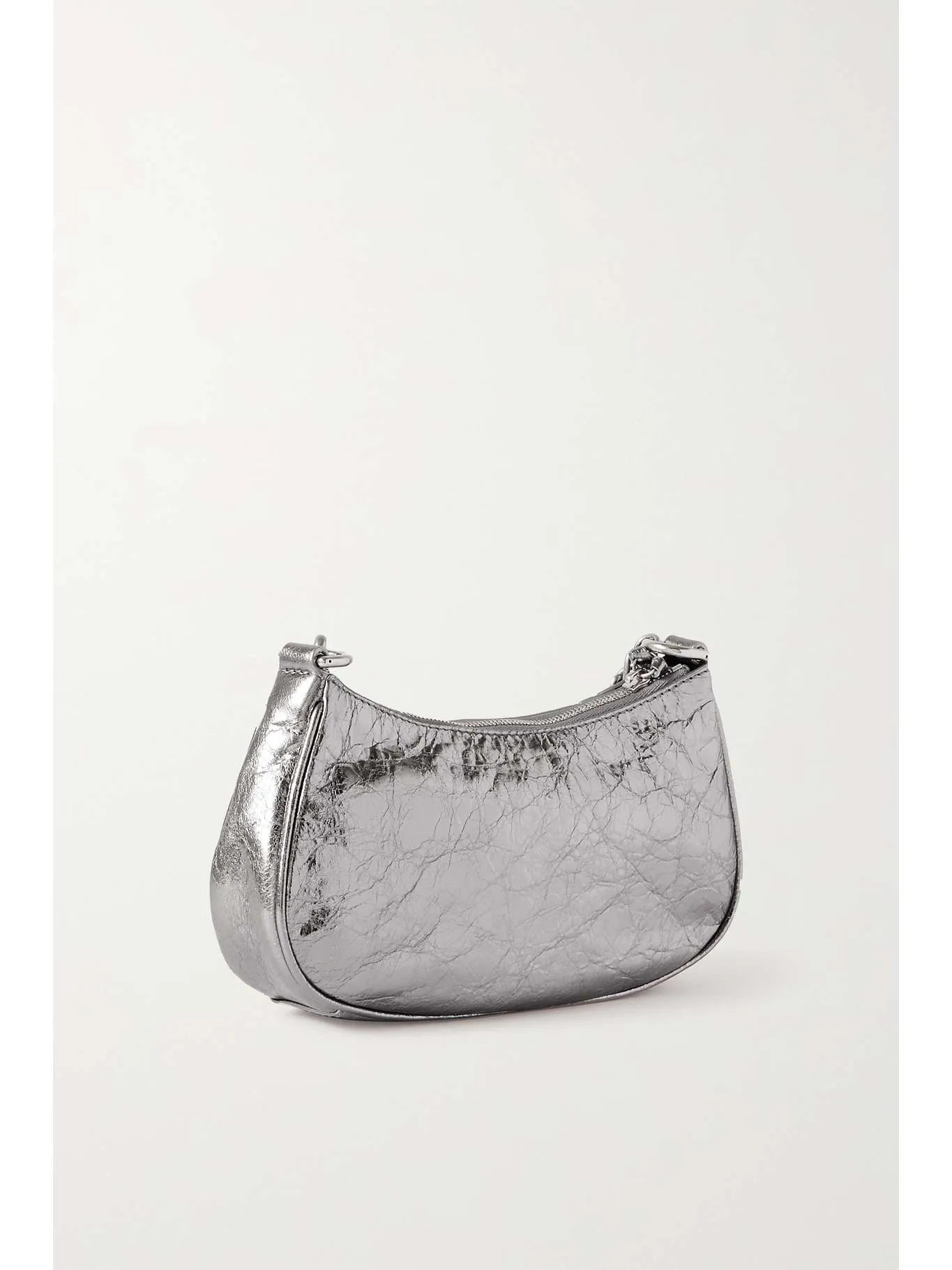 BALENCIAGA Le Cagole mini studded metallic shoulder bag