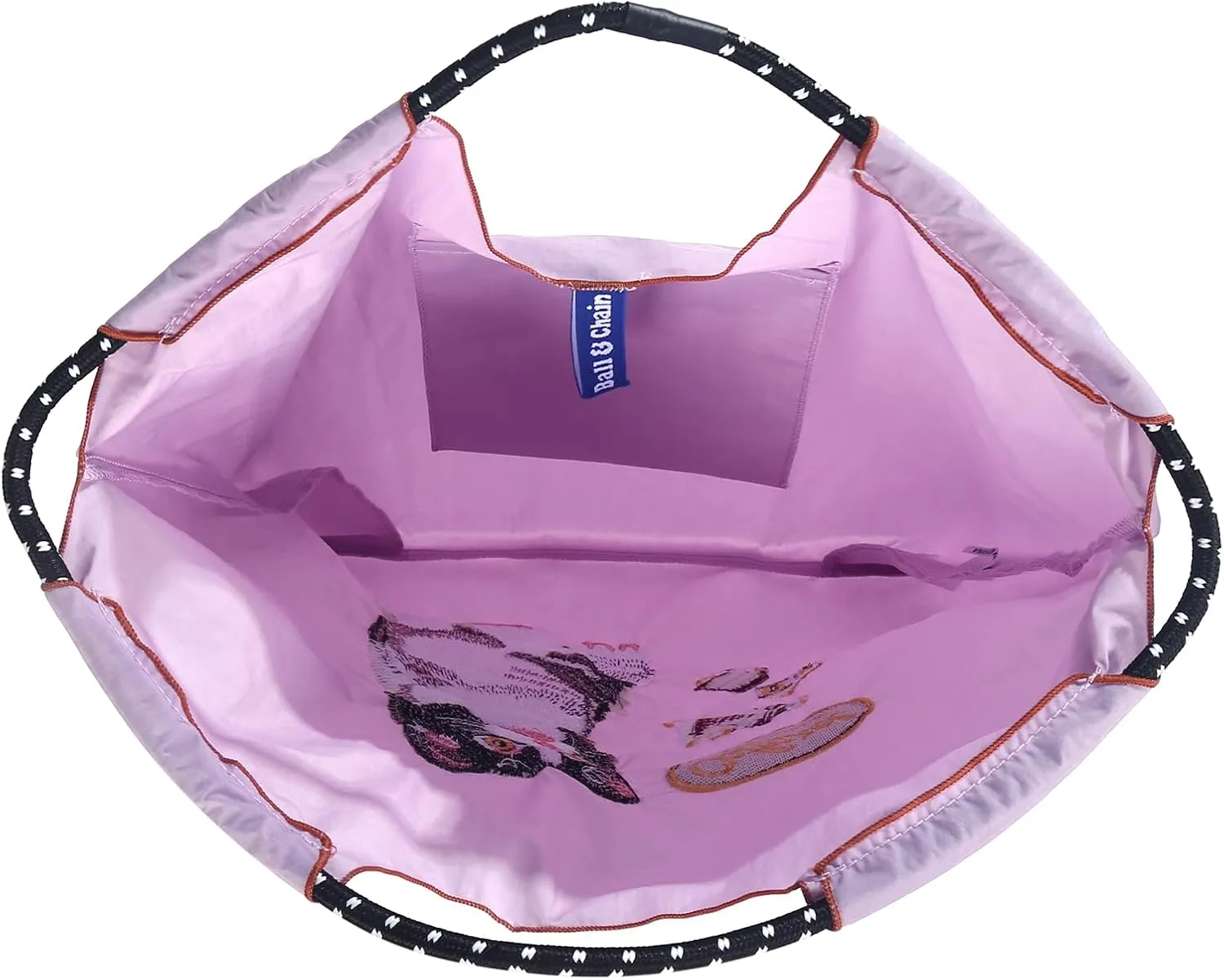 Ball&Chain Tote Bags for Women Nylon Embroidery Tote Purse Crossbody Bags with Pockets Shoulder Handbags for Work