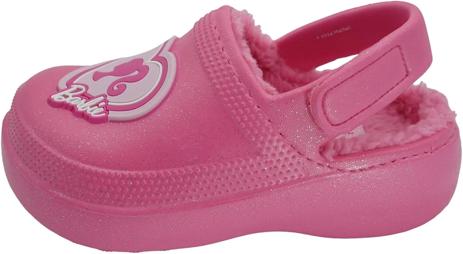 Barbie Toddler Girls' Faux Fur Lined Clogs with Adjustable Strap – Comfortable, Cozy, and Stylish Slip-On Shoes
