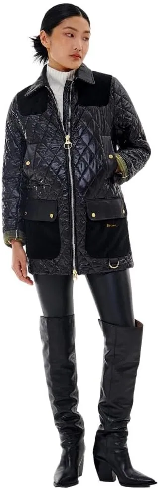 Barbour Women's Premium Carlton Quilted Jacket, Black/Classic