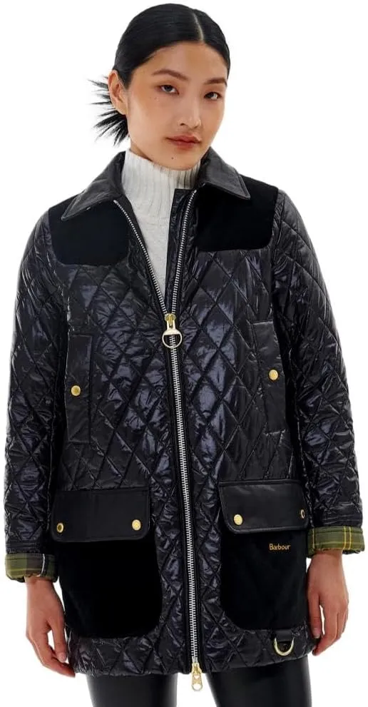 Barbour Women's Premium Carlton Quilted Jacket, Black/Classic
