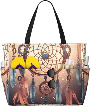 Beach Tote Bag for Women Oversized Travel Weekender Bags Sunset elephant Waterproof Pool Bag Beach Accessories