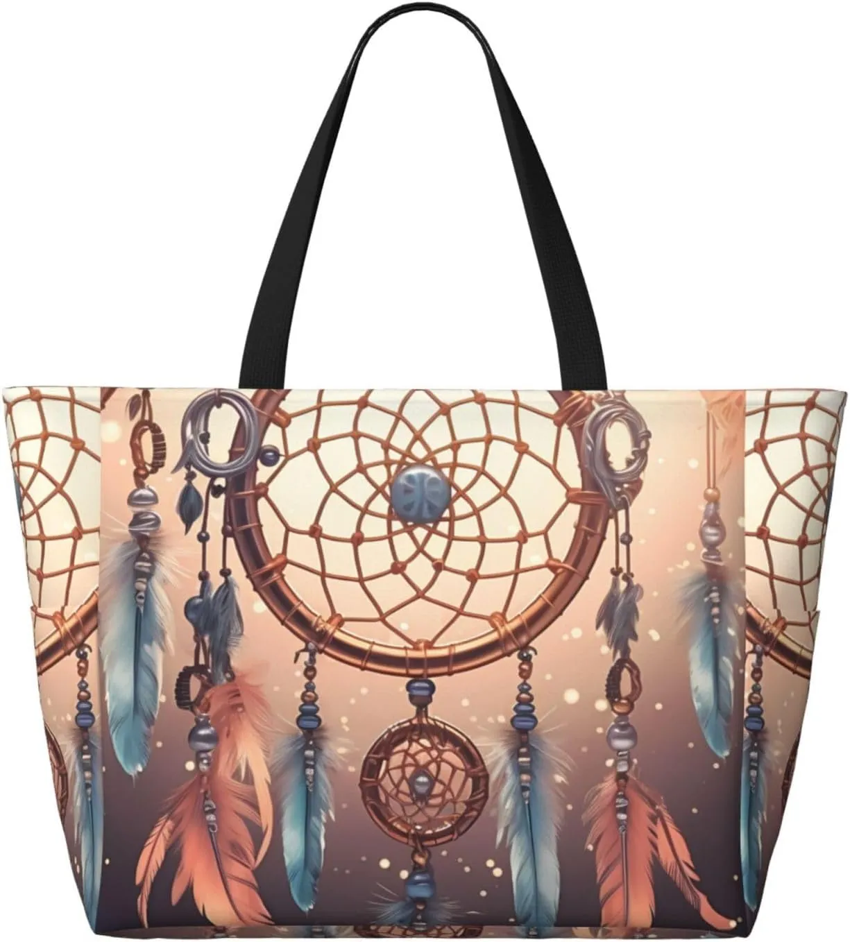 Beach Tote Bag for Women Oversized Travel Weekender Bags Sunset elephant Waterproof Pool Bag Beach Accessories