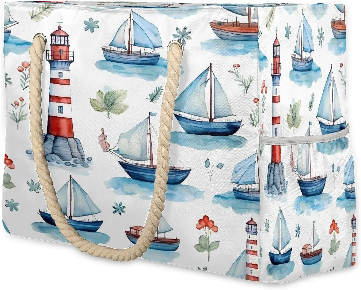 Beach Tote Bag, Large Waterproof Swim Pool Bag Summer Travel Beach Bag