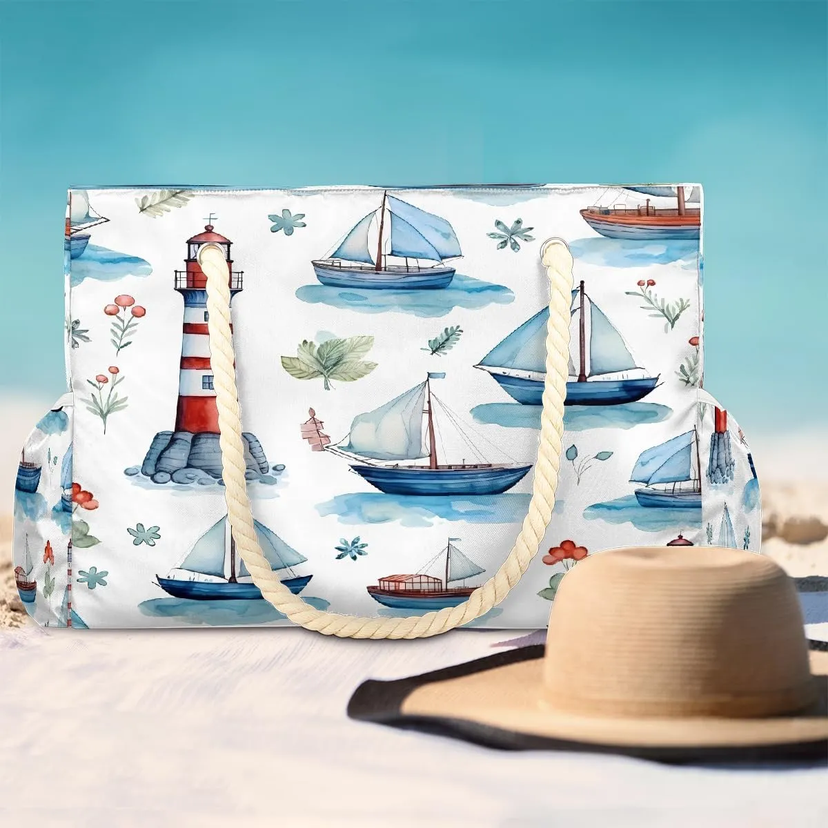 Beach Tote Bag, Large Waterproof Swim Pool Bag Summer Travel Beach Bag