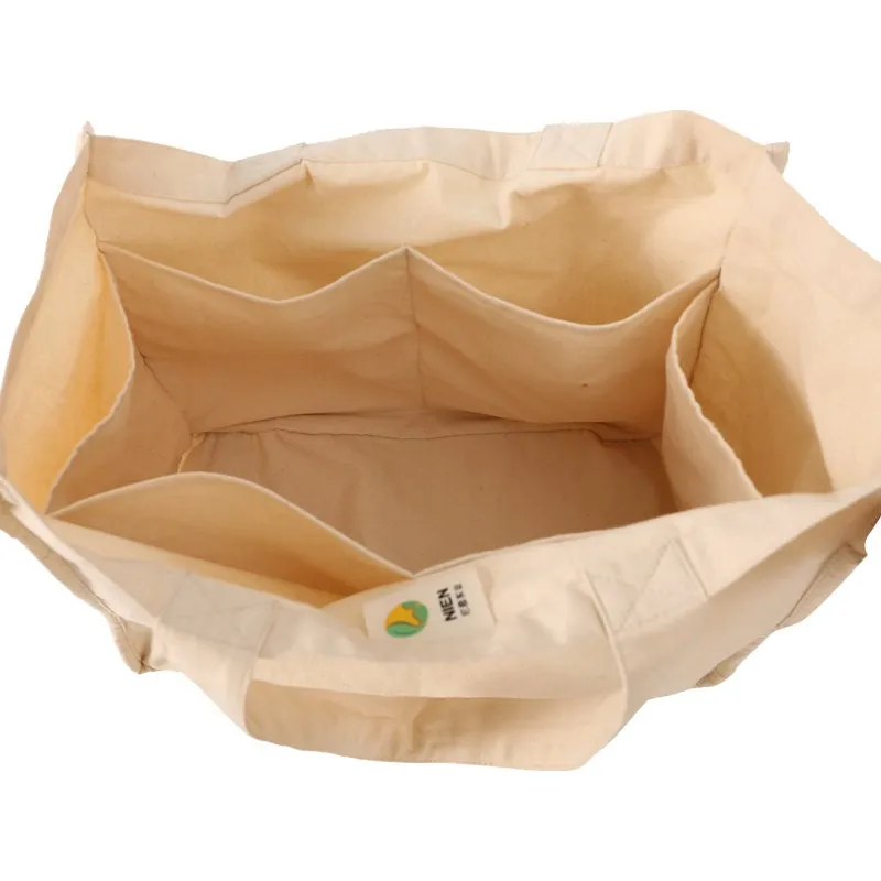 Best Canvas Grocery Shopping Bags with Handles -Grocery Tote Bags-Reusable Shopping Bags-Organic Cotton Washable & Eco-friendly Bags -3 Bags