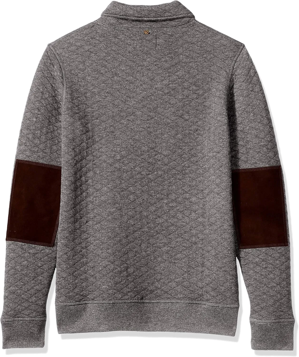 Billy Reid Men's Diamond Quilted Shawl Pullover with Suede Elbow Patches