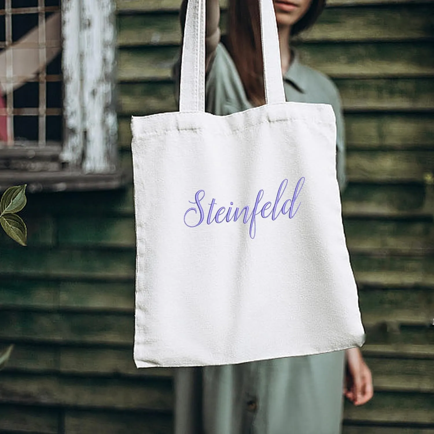 BJZLWJ Personalized Canvas Bags for Women, Custom Present Bag w/Name Text, Suitable for Wedding, Birthday, Beach, Holiday