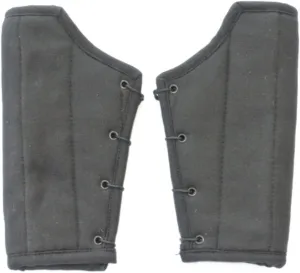 Black Cotton Bracers Black One Size