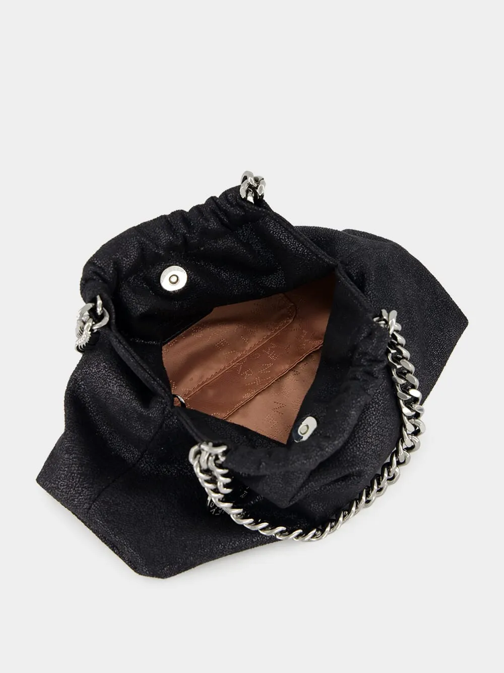 Black Falabella Drawstring Crossbody Bag